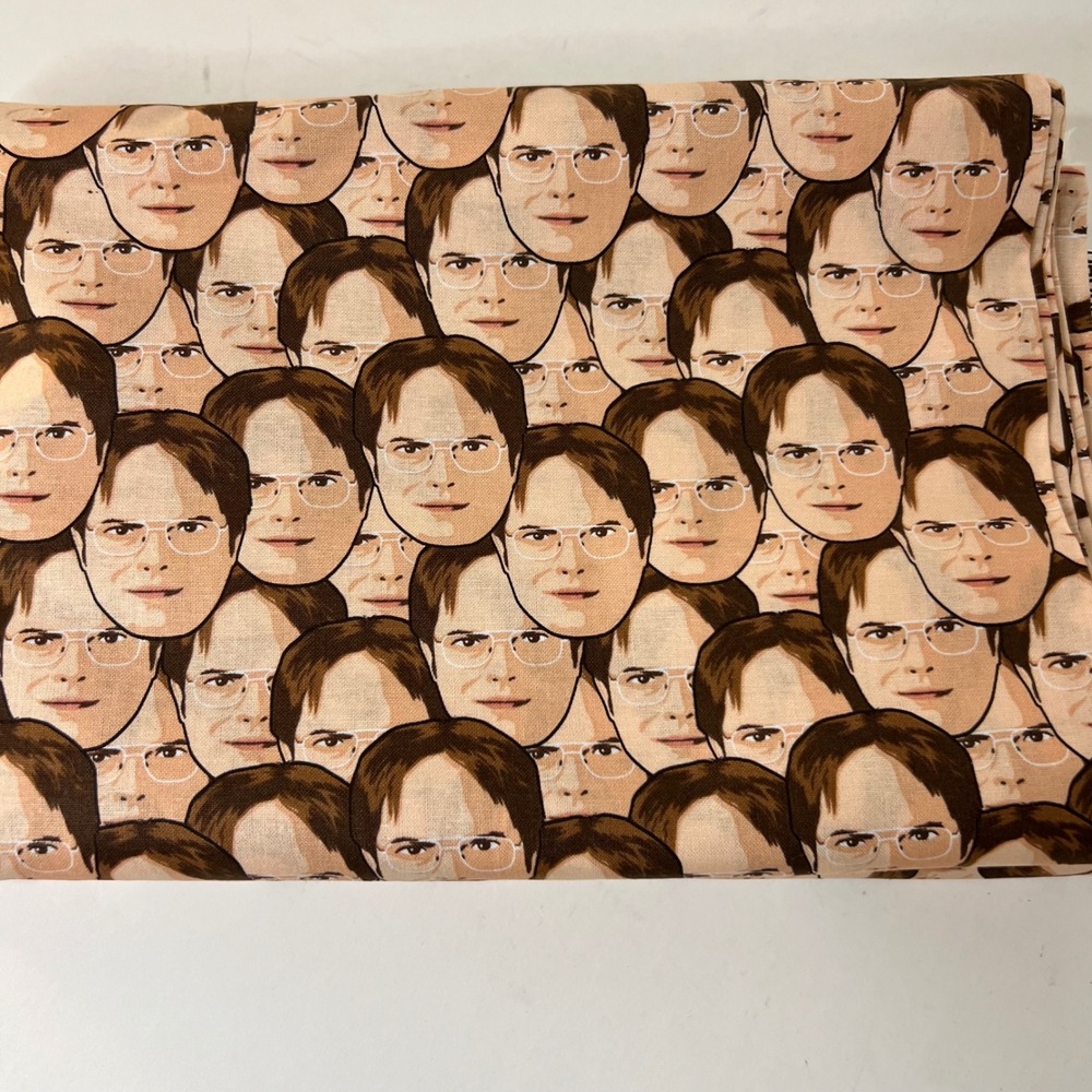 The Office Dwight Schrute Faces Cotton‎ Fabric Packed 44" x 3 yards #1